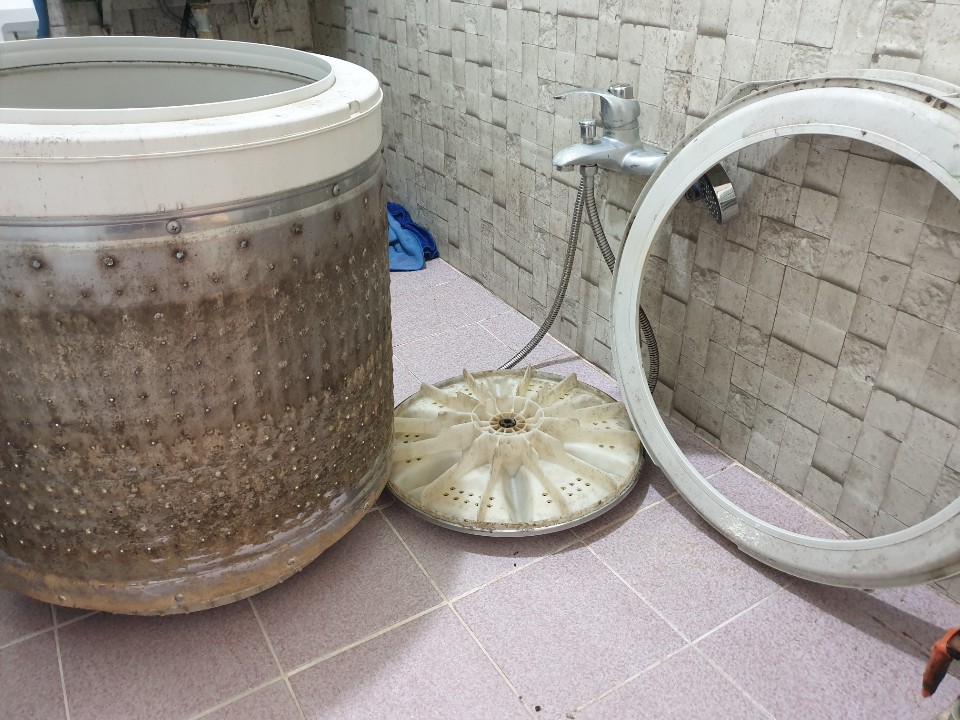 세탁기 내통 세척 전
